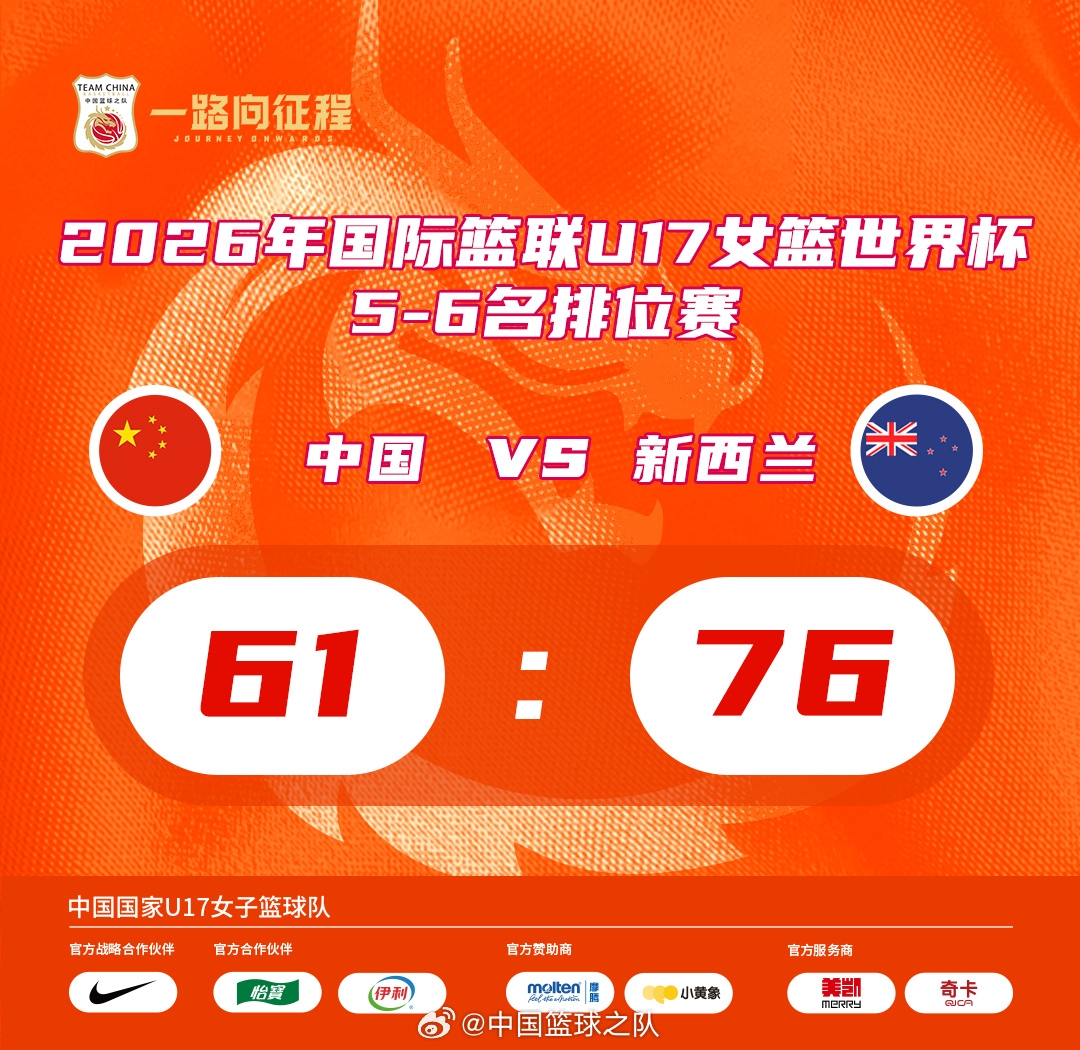 U17女篮世界杯:中国61-76新西兰获第六 三分球30中3创奇低 U17女篮世界杯:中国61-76新西兰获第六 三分球30中3创奇低