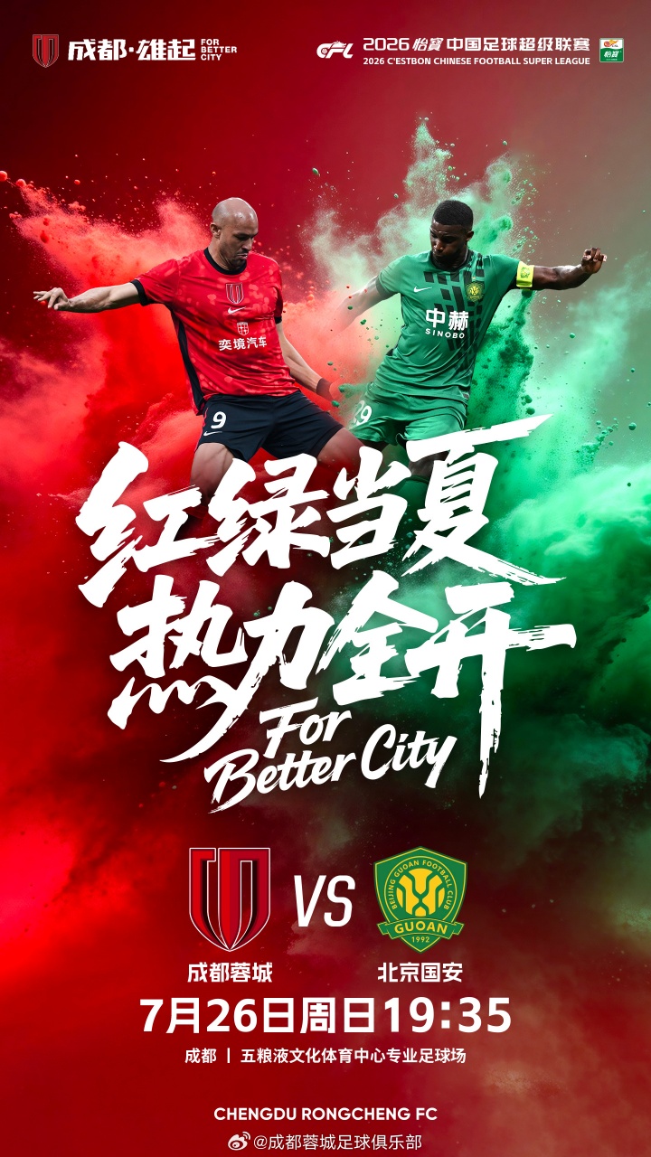 蓉城19轮43分领跑,近3轮全平遇瓶颈;国安伤病潮侵袭,7将缺阵客战榜首 蓉城19轮43分领跑,近3轮全平遇瓶颈;国安伤病潮侵袭,7将缺阵客战榜首