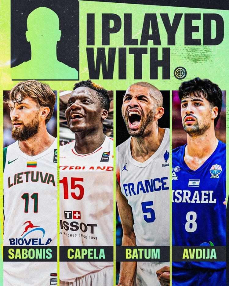 FIBA晒图互动 谁与萨博尼斯卡佩拉巴图姆阿夫迪亚均做过队友 FIBA晒图互动 谁与萨博尼斯卡佩拉巴图姆阿夫迪亚均做过队友