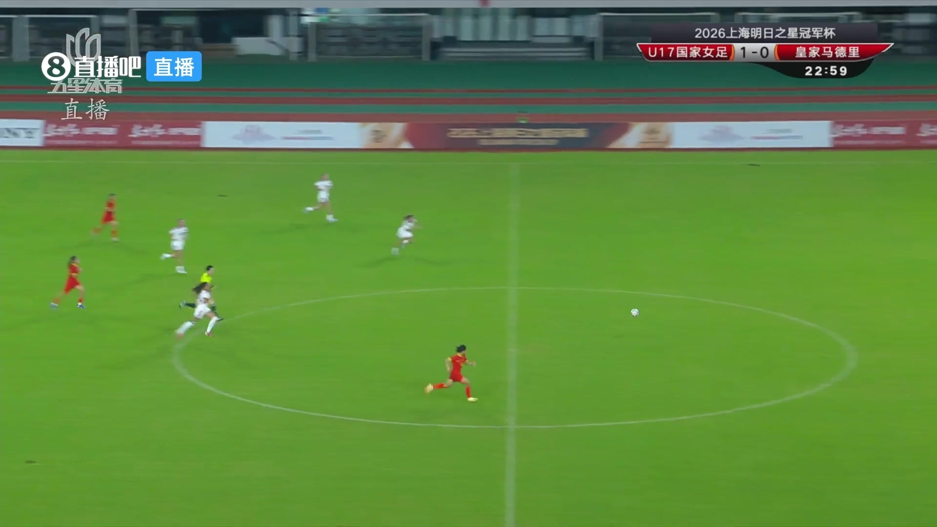 2-0皇马女足U17！方珍珠超级大单刀过掉门将打空门得手